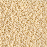 11/0 Miyuki Seed Beads Opaque Dark Cream #0492